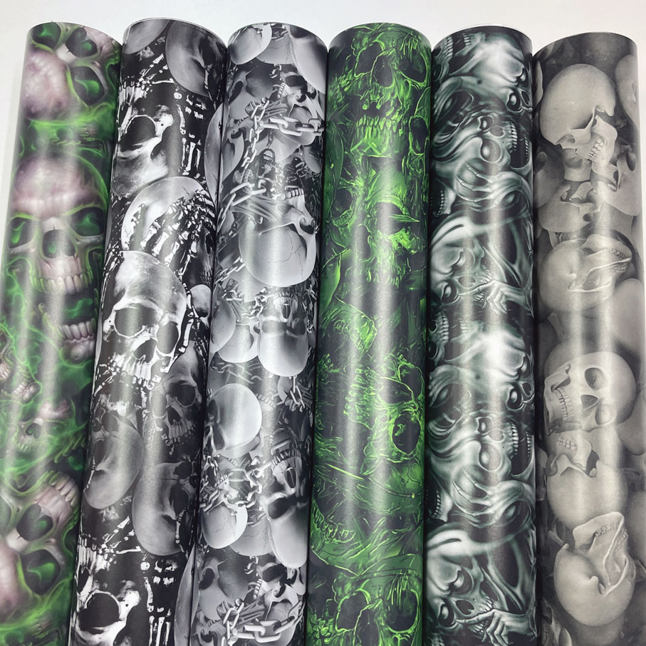 Air Bubble Wrap Roll Packaging - 異なる新しいグラフィティスカルステッカーボムビニールラップフィルムロール接着剤デカールエアリリースバブル付き