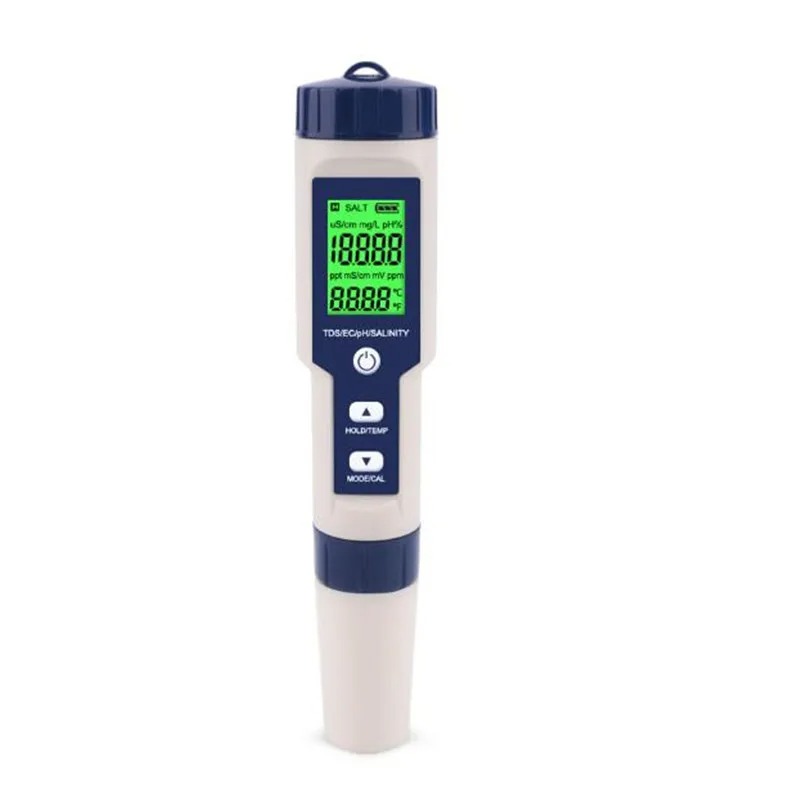 Ph Meter Digital Water Tester - 防水デジタル塩分計,水品質テスター,自動校正機能,tds,ec,温度,5 in 1