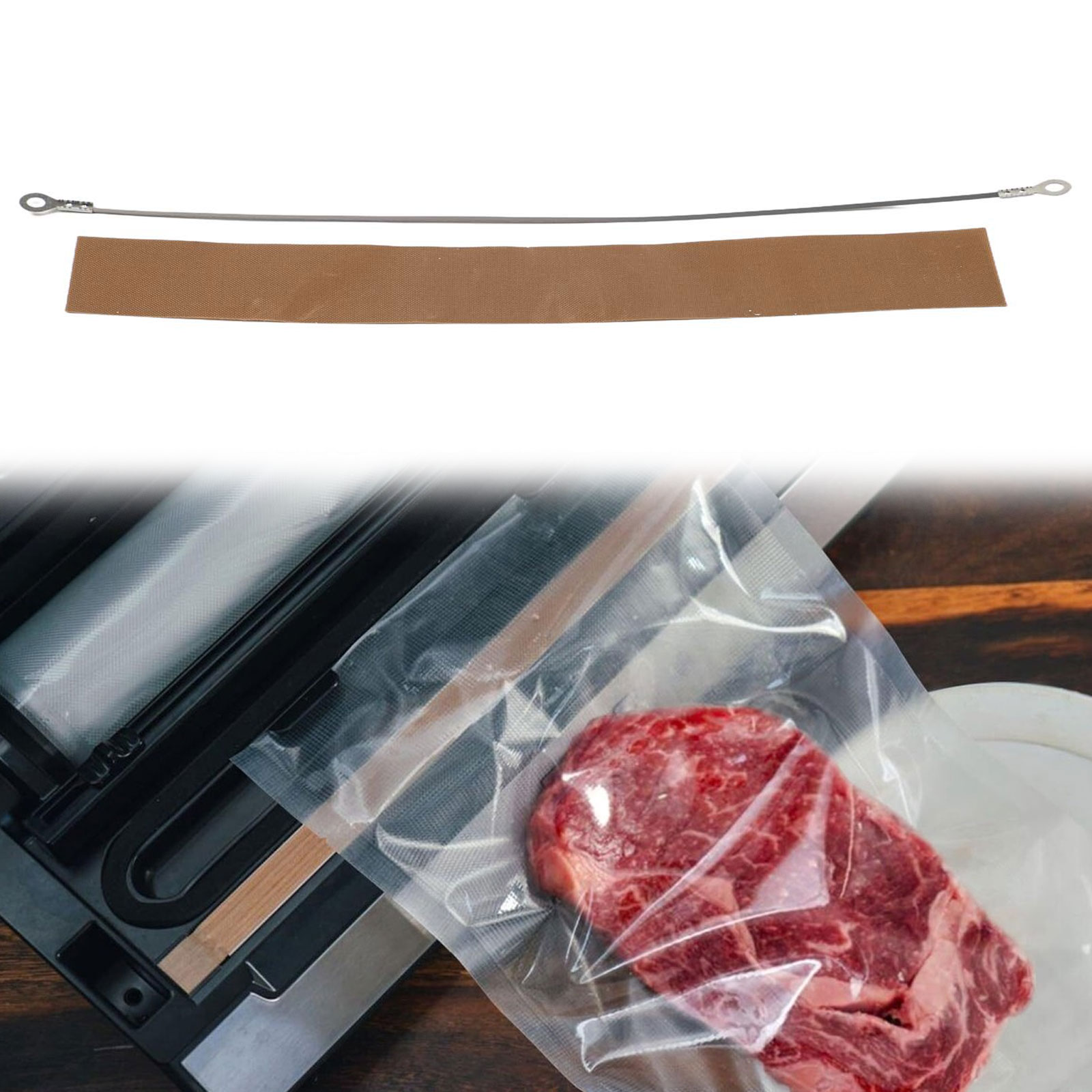 Plastic Bag Impulse Heat Sealer - インパルスシーラー交換用ヒートワイヤー、高温布付き、プラスチックバッグシーリングユニット用、200mm、300mm、400mm