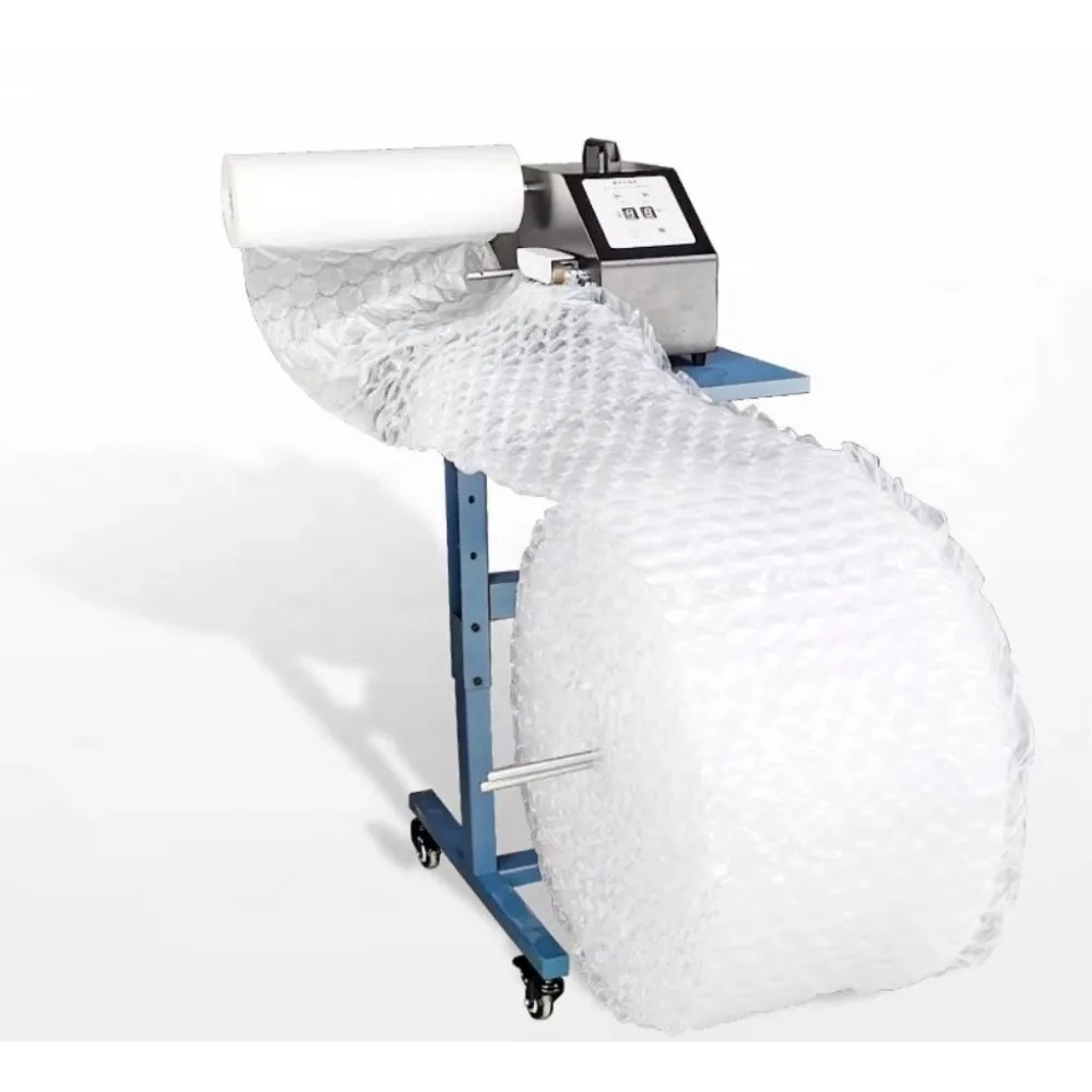 Air Bubble Wrap Roll Packaging - バブルロール包装機 エアークッション包装機 100CM幅エアクッションフィルム用 コイリングテーブル付き