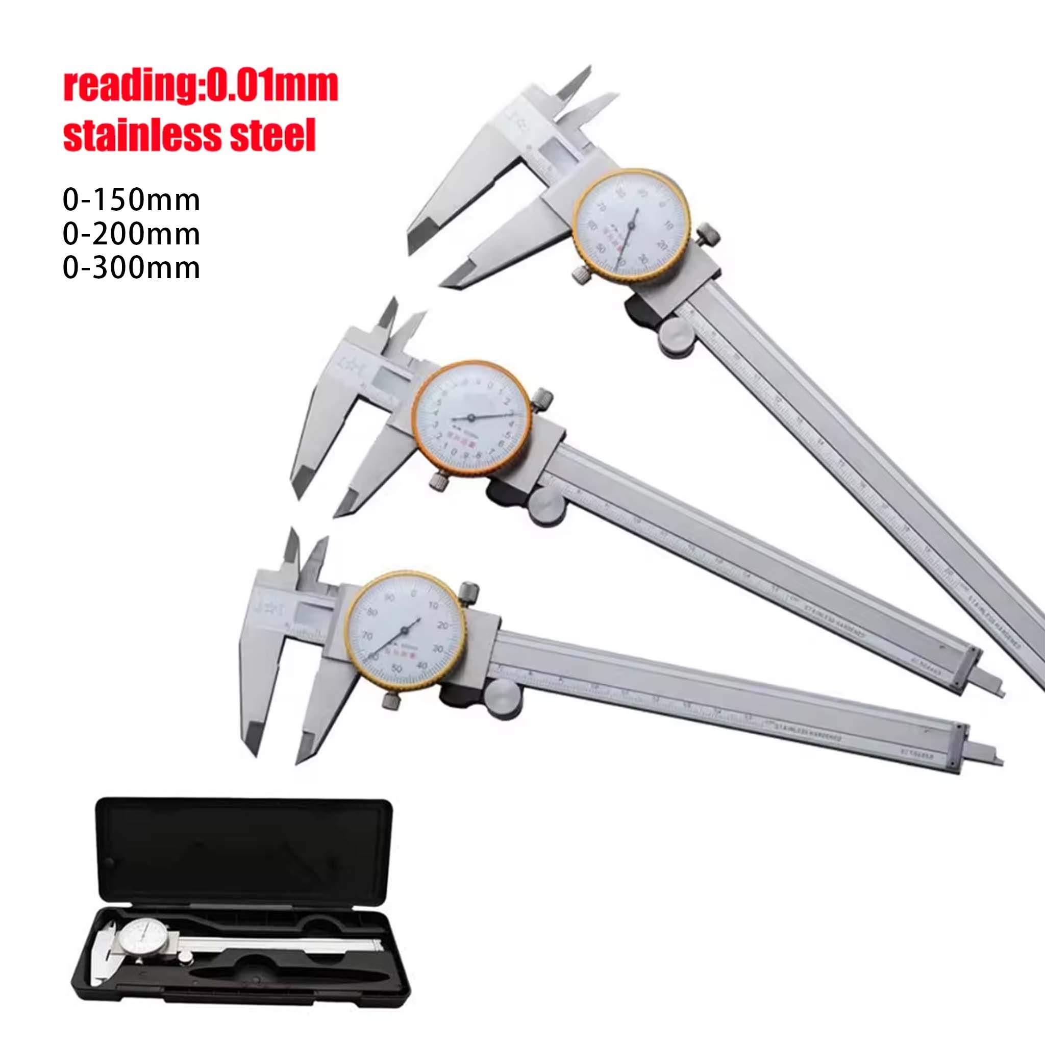 Digital Caliper 150Mm Stainless Steel - ダイヤルキャリパー 0.02mm高精度工業用ステンレス鋼バーニアキャリパー耐衝撃メートル法測定ツール