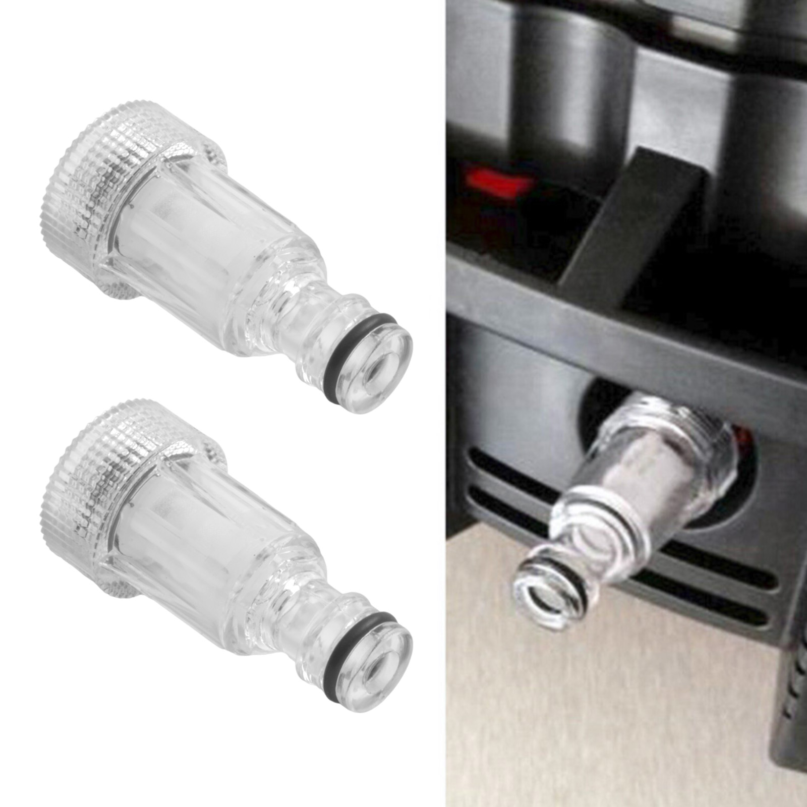 Vacuum Chamber Kit With Pump - 2 個高圧洗浄機水フィルター入口コネクタ交換ツールウォーターポンプ入口ホースガーデンホース K2-K7 シリーズ用