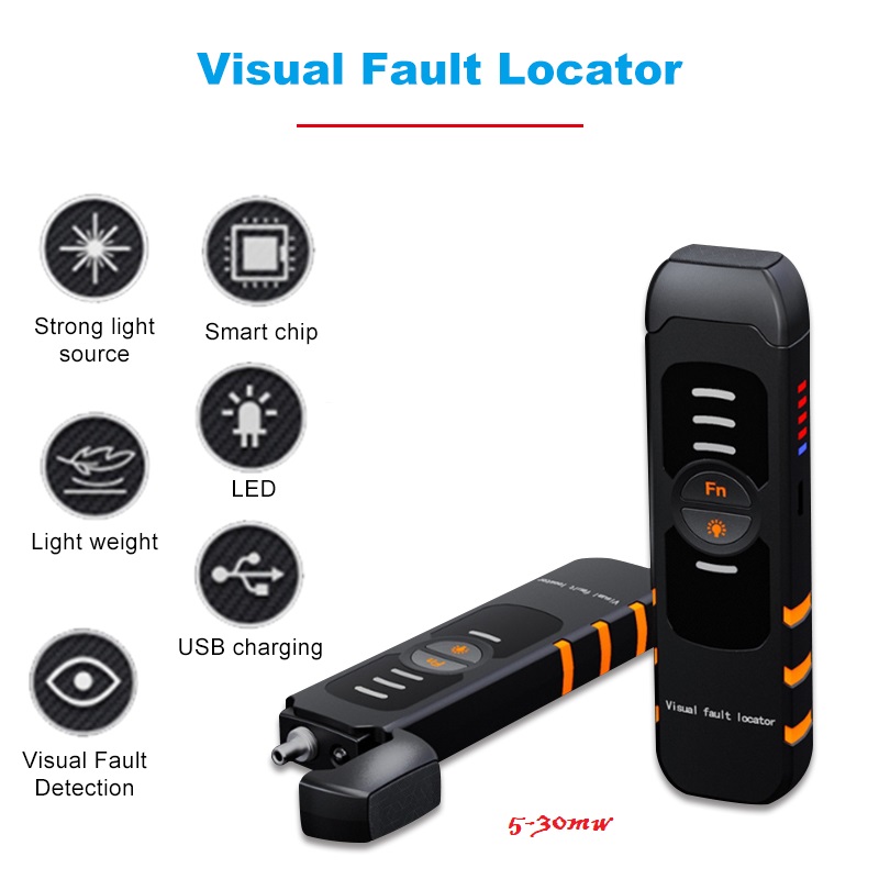 Fiber Laser Marking Machine 30W - Vfl光学式パワーメーター,5〜30kmの光ファイバハンドヘルドテスター,赤色,光ファイバー,視覚障害センサー付き,5〜30km