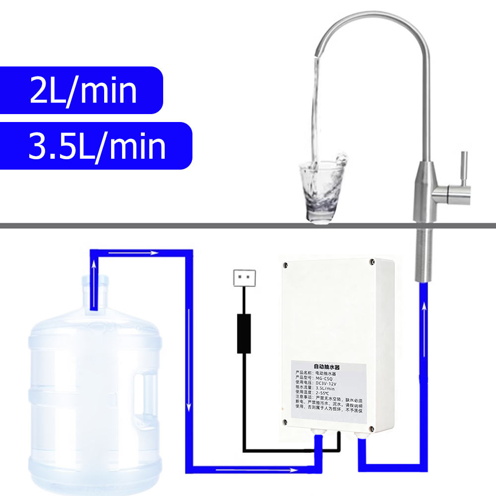 Mini Peristaltic Pump 12V - キャラバンキッチン電動ウォーターポンプ蛇口自動吸水ポンプ12V 2L/分3.5L/分キャンピングカーボートギャレー水ポンプ