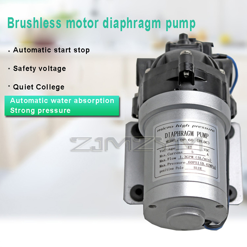 Mini Peristaltic Pump 12V - ブラシレスウォーターポンプ,自吸式,自動スタートおよびストップブースター,DP-60, 12v,24v,5l/min