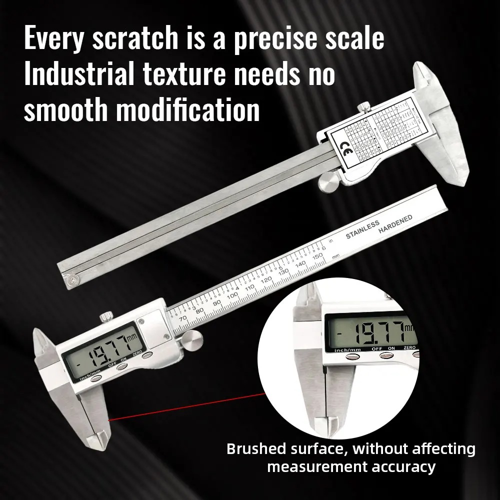 6インチ150mm高精度測定ステンレス鋼電子デジタルノギス金 - Digital Caliper 150Mm Stainless Steel のレビューと価格