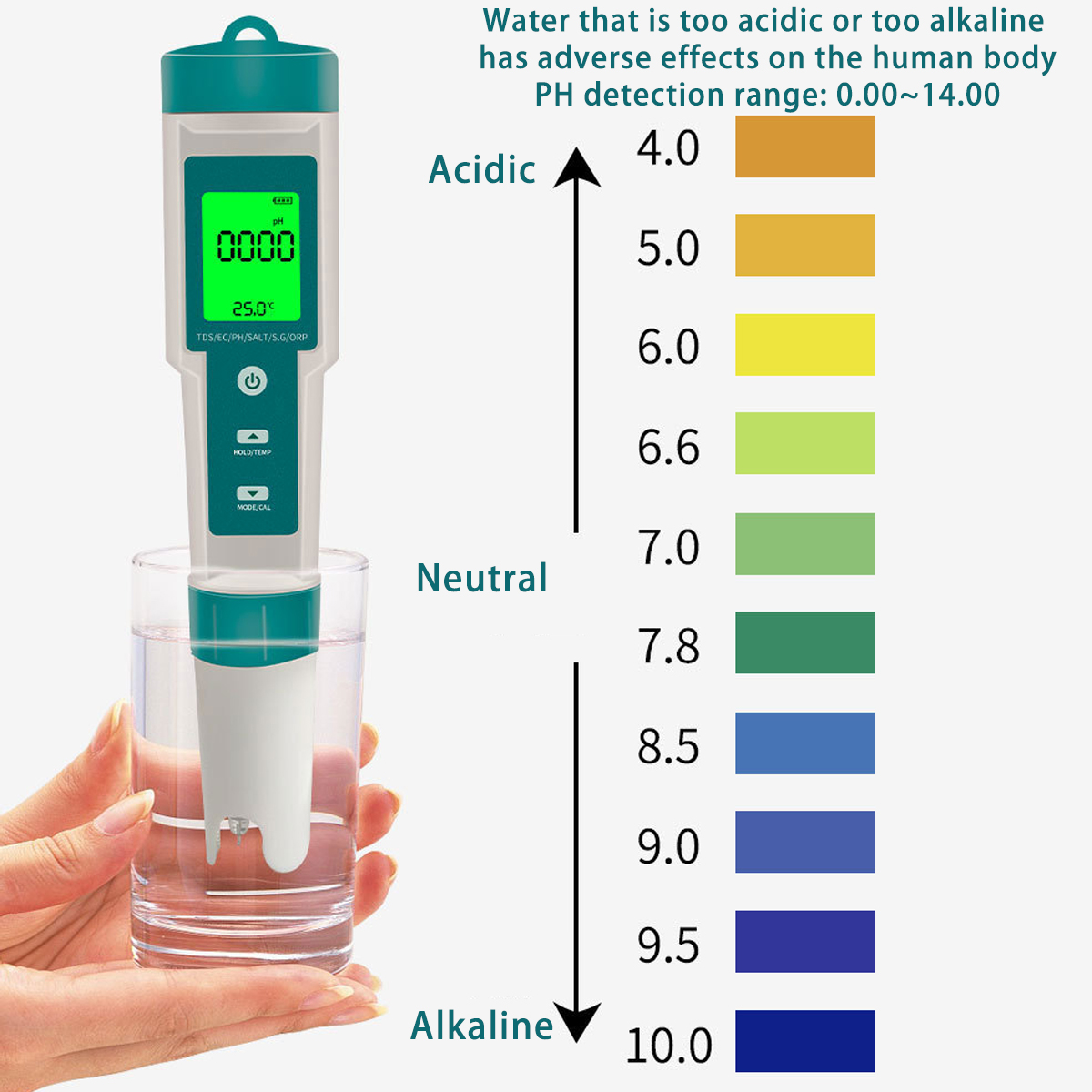 高精度デジタル水質計,高精度,液滴,ml,吸引,ec,tem - Ph Meter Digital Water Tester のレビューと価格