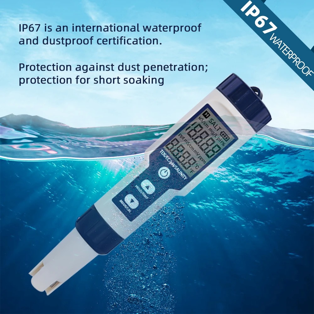 防水デジタル塩分計,水品質テスター,自動校正機能,tds,e - Ph Meter Digital Water Tester のレビューと価格