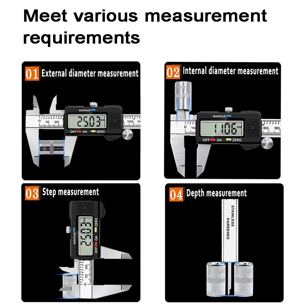 高精度デジタルノギス - 電子表示厚さ計 - 工業用グレード - Digital Caliper 150Mm Stainless Steel のレビューと価格