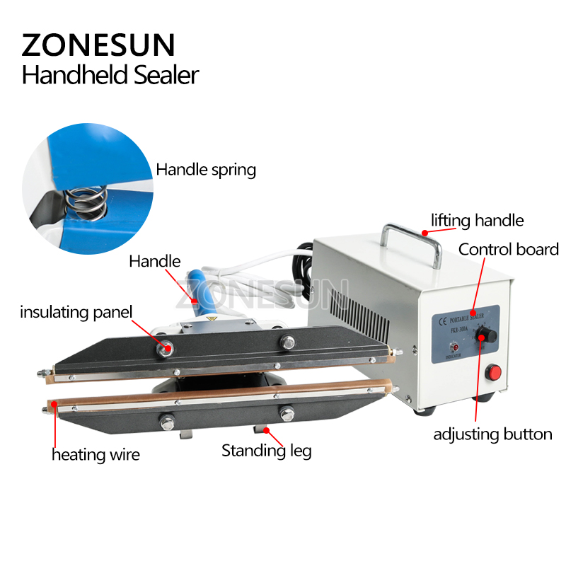 ZONESUN 400mm 直熱プライヤー ポータブルインパ - Plastic Bag Impulse Heat Sealer のレビューと価格