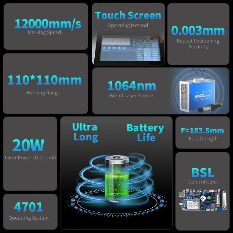 お手頃価格 20w 30w 50w 光学式ミニポータブルハン - Fiber Laser Marking Machine 30W のレビューと価格