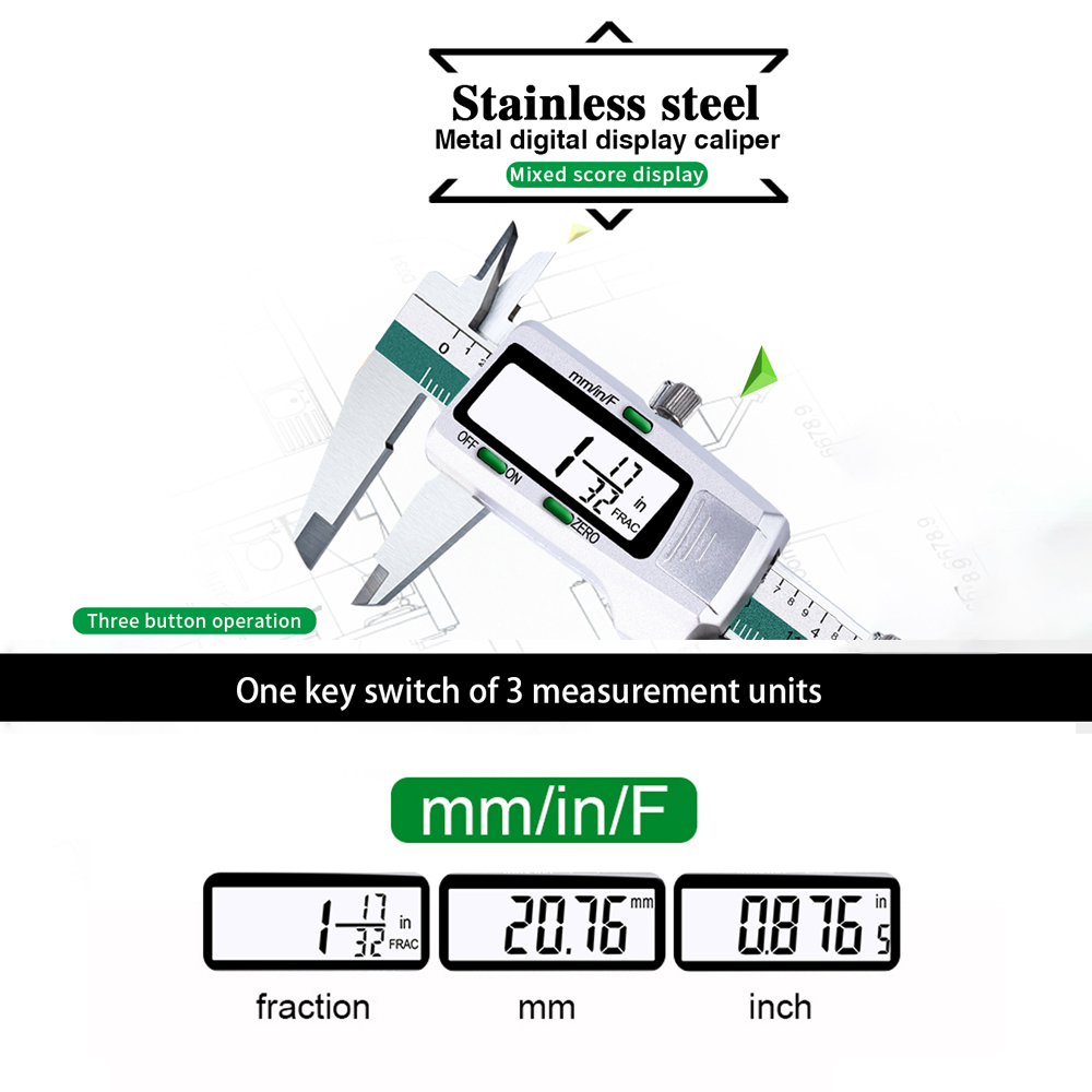 ステンレス鋼高精度電子 LCD デジタル表示スライドキャリパ - Digital Caliper 150Mm Stainless Steel のレビューと価格