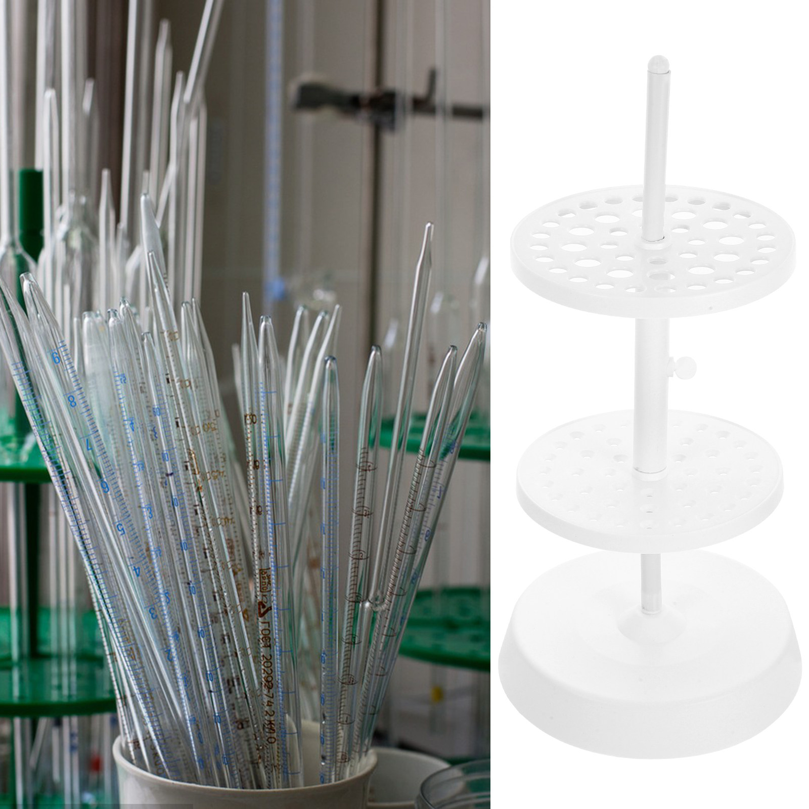 プラスチック製円形ピペットスタンドホルダー 垂直型ラボ用ピペ - Lab Equipment のレビューと価格