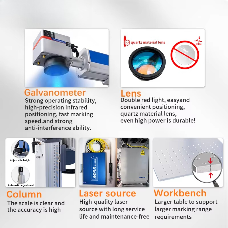 JUNFEI Jpt Raycus Galvo Co2 UV - Fiber Laser Marking Machine 30W のレビューと価格