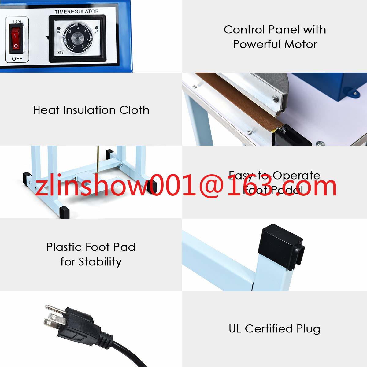 半自動500mm卓上ペダル式インパルスシーラー（食品・プラス - Plastic Bag Impulse Heat Sealer のレビューと価格