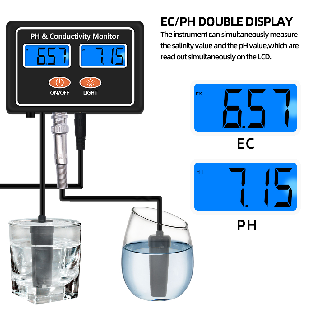 スイミングプール用水質計,オンラインPHおよびEC導電率モニ - Ph Meter Digital Water Tester のレビューと価格